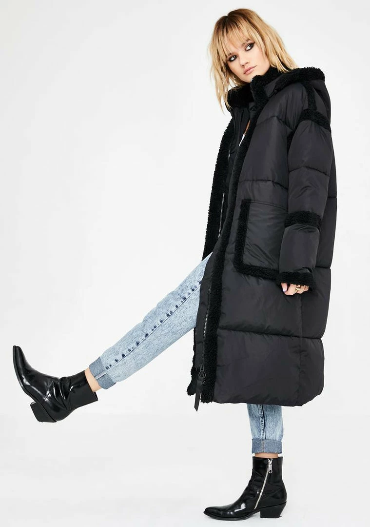 Top 10 𧨠BDG Fleece Trim Longline Puffer π§₯ Coat Outerwear π 3 BDG Fleece Trim Longline Puffer Coat Outerwear