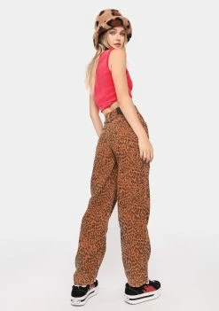 BDG Leopard Print Corduroy Boyfriend Jeans