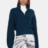 BDG Blue Half Zip Fisherman Sweater