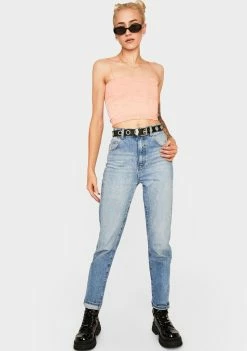 Coupon 🔔 BDG Tops Orange Bungee Strap Tube Top ❤️ 7 BDG Tops Orange Bungee Strap Tube Top