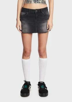 BDG Mini Skirt Low Rise Black Denim Pelmet Skirt