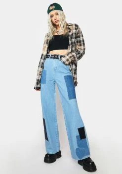 BDG Pretty Patch Puddle Jean Bottoms