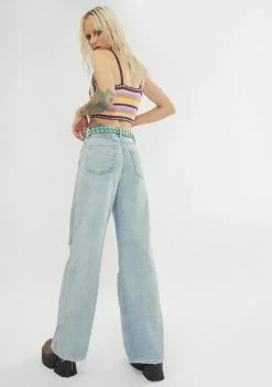 BDG Ripped Knee Puddle Jeans Bottoms