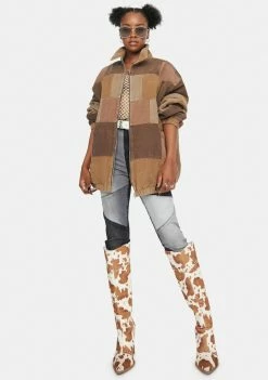 Promo ✔️ BDG Patchwork Cord Harrington Jacket ❤️ 6 BDG Patchwork Cord Harrington Jacket