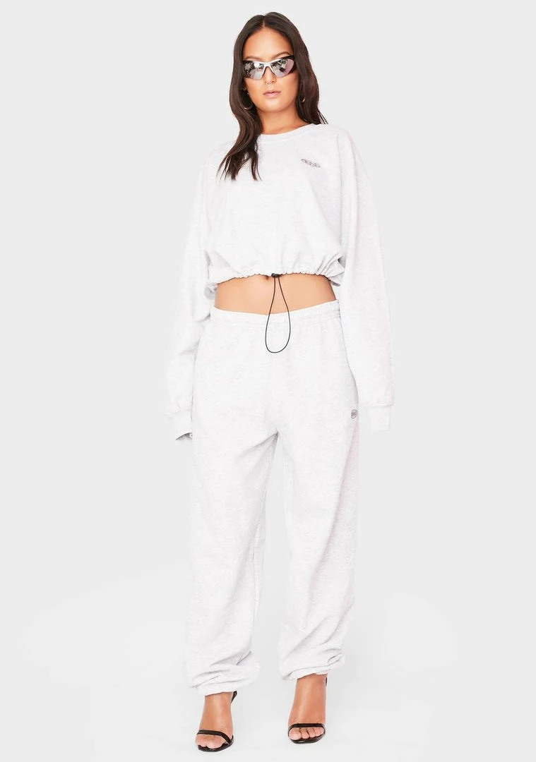 Best Sale π BDG Grey Marl Bubble Hem Sweatshirt Tops π€© 5 BDG Grey Marl Bubble Hem Sweatshirt Tops