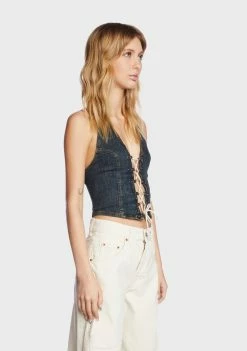 BDG Denim Halter Top