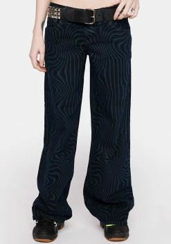 Front Page 17 BDG Cargo Pants Psychedelic Low Rise Puddle Jeans