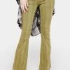 BDG Green Striped Flare Jeans