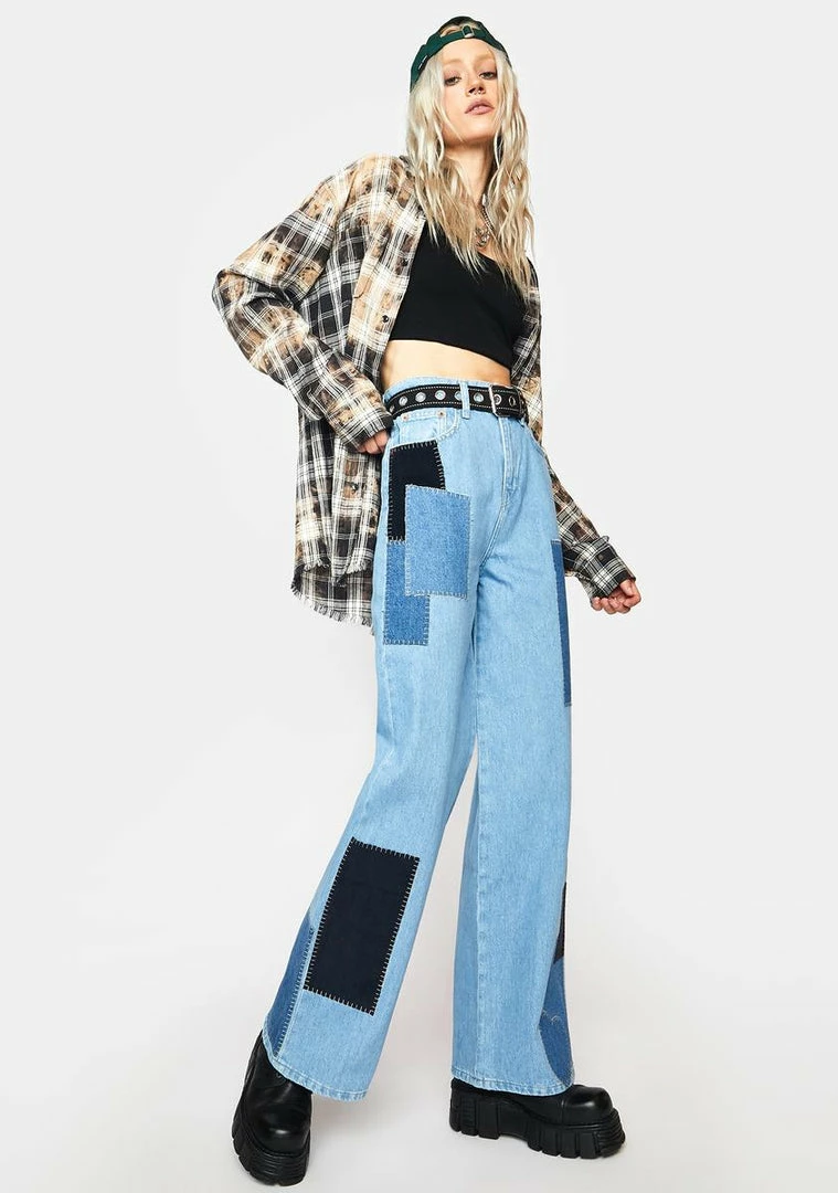 Flash Sale π― BDG Pretty Patch Puddle Jean Bottoms π 3 BDG Pretty Patch Puddle Jean Bottoms