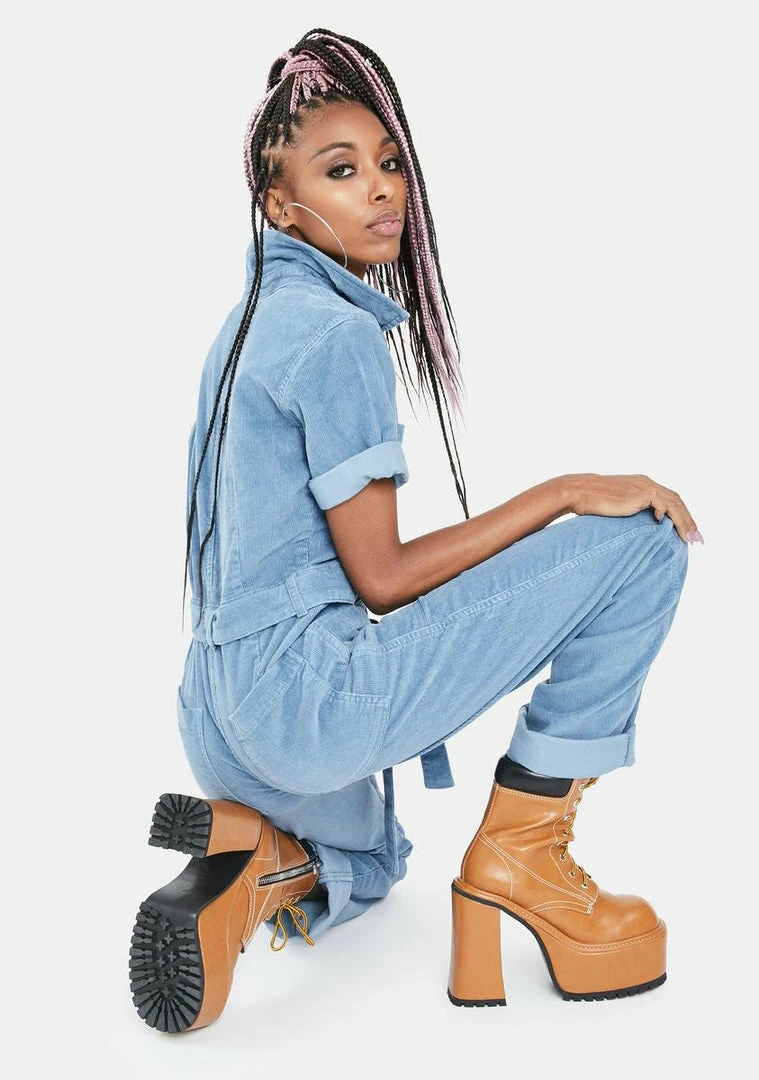 New β¨ BDG Jumpsuits & Rompers Blue Cord Belted Boiler Suit π 4 BDG Jumpsuits & Rompers Blue Cord Belted Boiler Suit