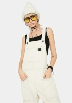 BDG Jumpsuits & Rompers Twill Patch Pocket Dungarees