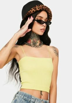 BDG Yellow Bungee Strap Tube Tops