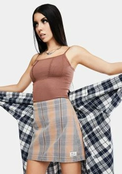 BDG Check Pelmet Mini Skirt