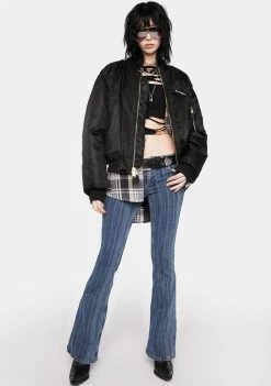 Cheapest π€© BDG Flares Blue Striped Flare π Jeans β 6 BDG Flares Blue Striped Flare Jeans