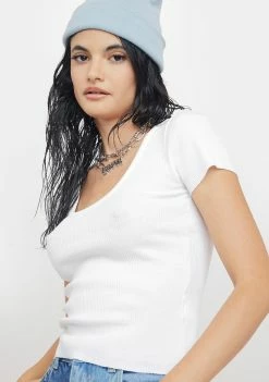 BDG Ribbed Scoop Neck Baby Tee