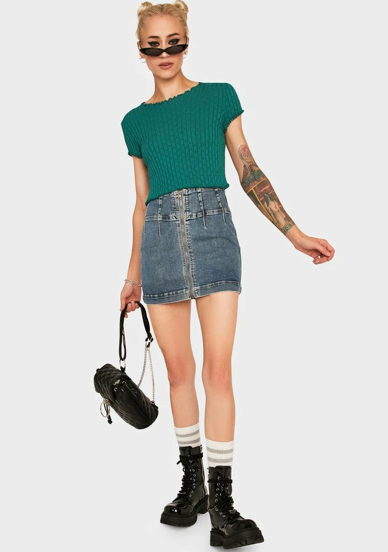 Flash Sale βοΈ BDG Tops Pointelle Sweater Tee π 3 BDG Tops Pointelle Sweater Tee