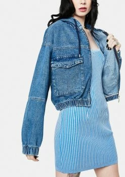 BDG Patch Pocket Crop Denim Jacket