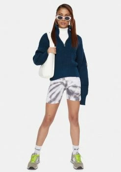 Best Sale β€οΈ BDG Blue Half Zip Fisherman Sweater π 6 BDG Blue Half Zip Fisherman Sweater