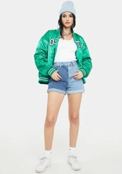 BDG Bottoms Two Tone Denim Mom Shorts