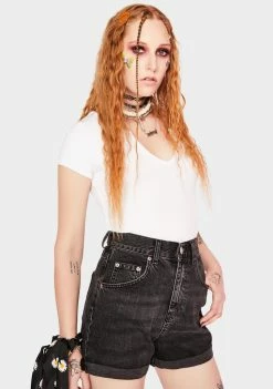 BDG Rolled Hem Mom Shorts Bottoms