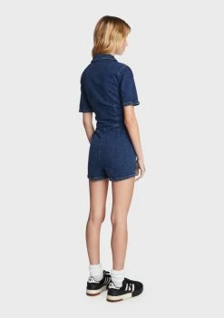 Hot Sale βοΈ BDG Sunny Denim Romper Short Sleeve Rompers π 7 BDG Sunny Denim Romper Short Sleeve Rompers