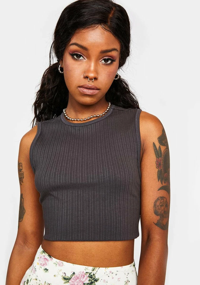 Wholesale 𧨠BDG Black Amelia Rib Tank Top π€© 2 BDG Black Amelia Rib Tank Top