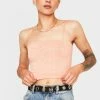 BDG Tops Orange Bungee Strap Tube Top