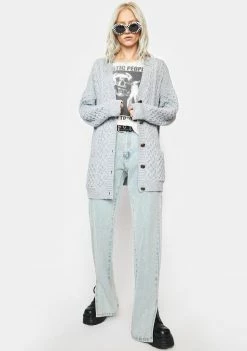 BDG Dove Arran Oversized Cardigan