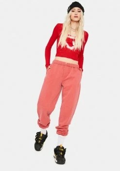 Best deal β€οΈ BDG Washed Red Jogger Sweatpants π€© 6 BDG Washed Red Jogger Sweatpants
