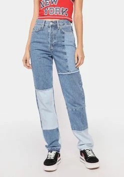 BDG Patchwork Pax Straight Leg Jeans Bottoms