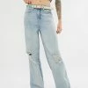 BDG Ripped Knee Puddle Jeans Bottoms