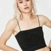 BDG Tops Black Bungee Strap Tube Top