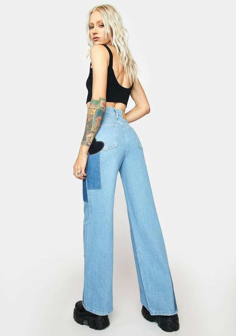 Flash Sale π― BDG Pretty Patch Puddle Jean Bottoms π 4 BDG Pretty Patch Puddle Jean Bottoms