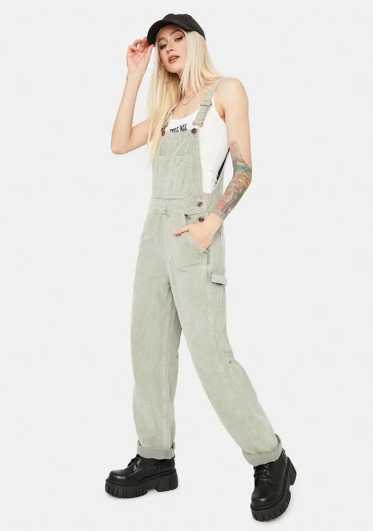 Best deal ✔️ BDG Jumpsuits & Rompers Sage Green Corduroy Overalls ⭐ 2 BDG Jumpsuits & Rompers Sage Green Corduroy Overalls