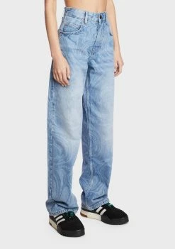 BDG Laser Print Boyfriend Jeans