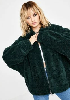 BDG Batwing Teddy Fleece Jacket