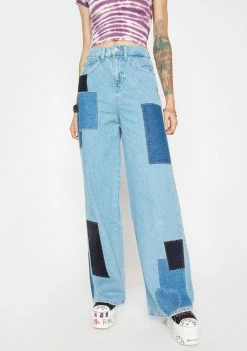 Front Page 25 BDG Bottoms Patchwork Pudde Jeans