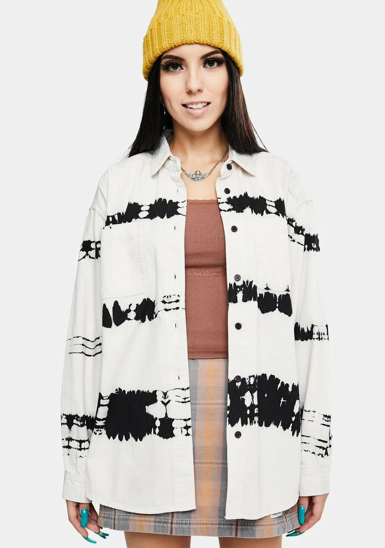 Deals π BDG Tess Tie Dye Denim π Shirt π₯° 1 BDG Tess Tie Dye Denim Shirt