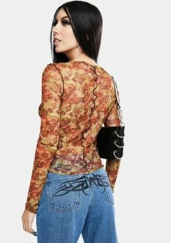 Brand new π BDG Tops Print Mesh Floral Top π― 7 BDG Tops Print Mesh Floral Top
