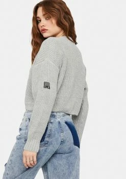 BDG Tops Fisherman Knit Sweater