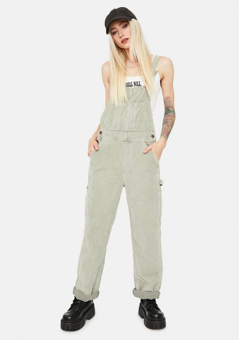 Best deal ✔️ BDG Jumpsuits & Rompers Sage Green Corduroy Overalls ⭐ 3 BDG Jumpsuits & Rompers Sage Green Corduroy Overalls