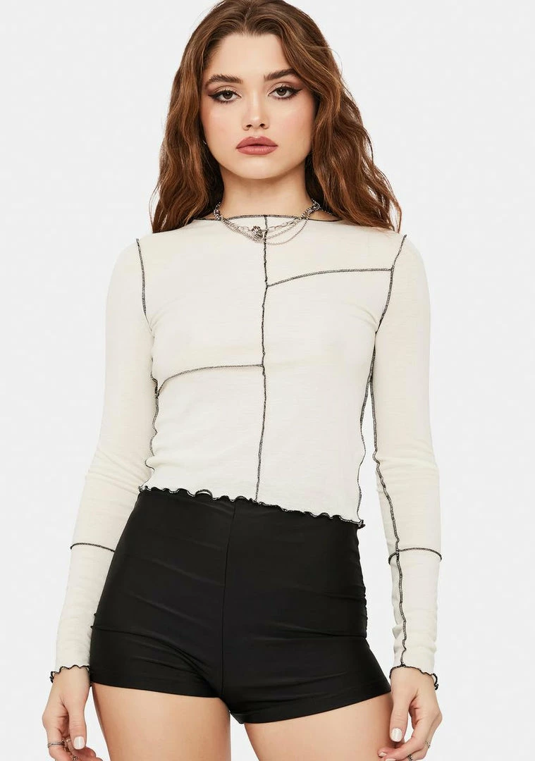 Best Sale π BDG Inside Out Long Sleeve Mesh Tee Tops β 1 BDG Inside Out Long Sleeve Mesh Tee Tops