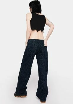 BDG Cargo Pants Psychedelic Low Rise Puddle Jeans